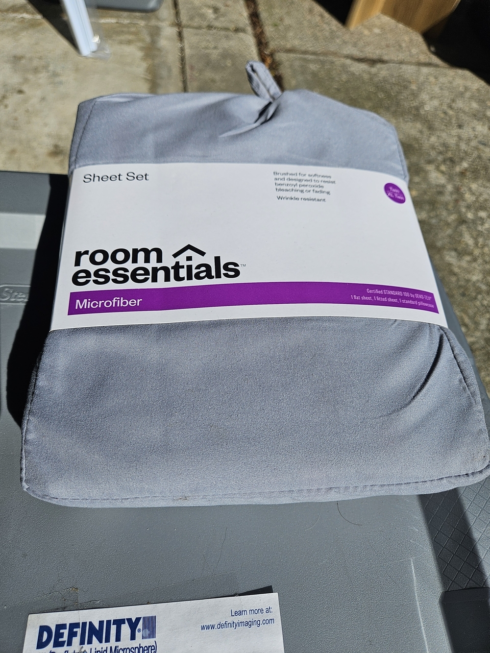 room essentials Microfiber Sheet Set — Light Gray